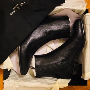 rag & bone Aslen Women's Leather Mid Boot in Black